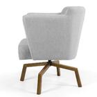 Kit 02 Poltronas Sabrina Base Ka Giratória Castanho C-315 Lin