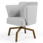 Kit 02 Poltronas Sabrina Base Ka Giratória Castanho C-315 Lin