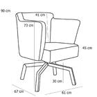 Kit 02 Poltronas Sabrina Castanho B-309 Veludo Bege