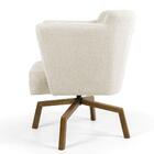 Kit 02 Poltronas Sabrina Castanho B-309 Veludo Bege