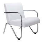 Kit 02 Poltronas Sabrina Corano Branco Braça Cromada