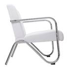 Kit 02 Poltronas Sabrina Corano Branco Braça Cromada