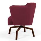 Kit 02 Poltronas Sabrina Imbuia B-278 Veludo Marsala