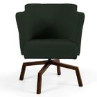 Kit 02 Poltronas Sabrina Imbuia B-303 Veludo Verde Musgo