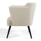 Kit 02 Poltronas Sabrina Pés Palito C-107 Linho Bege