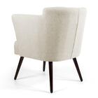 Kit 02 Poltronas Sabrina Pés Palito C-107 Linho Bege