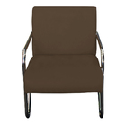 Kit 02 Poltronas Sara Pés Cromados Suede - Doce Sonho Móveis