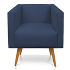 Kit 02 Poltronas Sara Suede Pés Palito Castanho - D'rossi - A