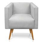 Kit 02 Poltronas Sara Suede Pés Palito Castanho - D'rossi - C