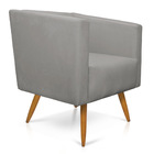 Kit 02 Poltronas Sara Suede Pés Palito Castanho - D'rossi - G