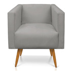 Kit 02 Poltronas Sara Suede Pés Palito Castanho - D'rossi - G