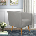 Kit 02 Poltronas Sara Suede Pés Palito Castanho - D'rossi - G