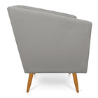 Kit 02 Poltronas Sara Suede Pés Palito Castanho - D'rossi - G