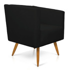 Kit 02 Poltronas Sara Suede Pés Palito Castanho - D'rossi - P