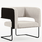 Kit 02 Poltronas Scarlett D02 Base Aço Preto Corano Preto C-0