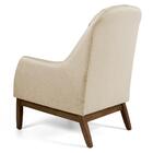 Kit 02 Poltronas Selena Base Madeira Linho Bege Escuro