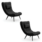 Kit 02 Poltronas Sher Facto Pés Palito De Ferro - D'rossi - P