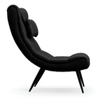 Kit 02 Poltronas Sher Facto Preto Dunas Pés Palito De Ferro -