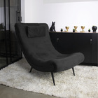 Kit 02 Poltronas Sher Suede Pés Palito De Ferro D03 - D'rossi