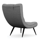 Kit 02 Poltronas Sher Veludo Luxo Grafite A131 Pés Palito De