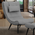 Kit 02 Poltronas Sher Veludo Luxo Pés Palito De Ferro - D'ros