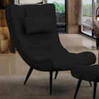 Kit 02 Poltronas Sher Veludo Luxo Pés Palito De Ferro - Indo