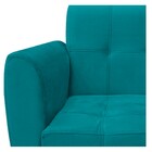 Kit 02 Poltronas Stella Base Giratória De Madeira Suede Azul