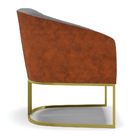 Kit 02 Poltronas Stella Corano Nozes Com Linho Grafite A26 Ba