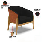 Kit 02 Poltronas Stella Corano Nozes Com Veludo Luxo Preto A8