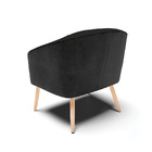 Kit 02 Poltronas Stella Corano Preto Com Linho Preto A79 Pés