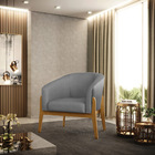 Kit 02 Poltronas Stella Corano Preto Com Veludo Luxo Grafite