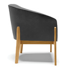 Kit 02 Poltronas Stella Corano Preto Com Veludo Luxo Grafite