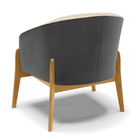 Kit 02 Poltronas Stella Corano Preto Com Veludo Luxo Off Whit