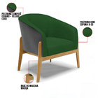 Kit 02 Poltronas Stella Corano Preto Com Veludo Luxo Verde A1