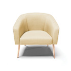 Kit 02 Poltronas Stella Corano Preto Com Veludo Off White Lux