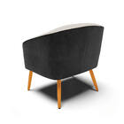 Kit 02 Poltronas Stella Corano Preto Com Veludo Prata Luxo A1