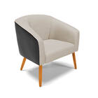 Kit 02 Poltronas Stella Corano Preto Com Veludo Prata Luxo A1