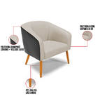 Kit 02 Poltronas Stella Corano Preto Com Veludo Prata Luxo A1