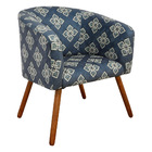 Kit 02 Poltronas Stella Estampado Floral Bordado D54 Pés Pali