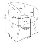 Kit 02 Poltronas Stella Estampado Floral D66 Com Corino Preto