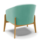 Kit 02 Poltronas Stella Suede Base Madeira Castanho - D'rossi