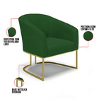 Kit 02 Poltronas Stella Veludo Luxo Base Metálica Industrial