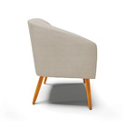 Kit 02 Poltronas Stella Veludo Luxo Pés Palito Castanho - D'r