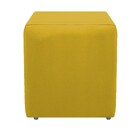 Kit 02 Poltronas Tilla E 01 Puff Dado Suede Amarelo - Amarena