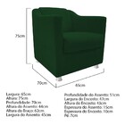 Kit 02 Poltronas Tilla E 01 Puff Dado Suede Verde - Amarena M
