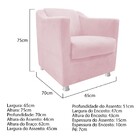 Kit 02 Poltronas Tilla E 02 Puffs Dado Corano Rosa Bebê - Ama