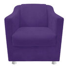 Kit 02 Poltronas Tilla E 02 Puffs Dado Corano Roxo - Amarena
