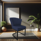 Kit 02 Poltronas Vitória Veludo Matelassê Base Metálica Indus