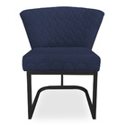 Kit 02 Poltronas Vitória Veludo Matelassê Base Metálica Indus