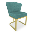 Kit 02 Poltronas Vitória Veludo Matelassê Base Metálica Indus